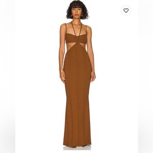 Rumer Rossana Maxi Dress, chocolate